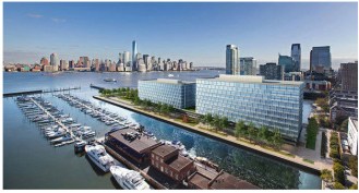 The LeFrak Organization is waiting for a tenant to sign a long-term lease for a proposed office development at Pier 6, adjacent to the Newport Marina, before shovels hit the ground.