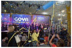 Officials from Goya Foods and around the state of New Jersey celebrate the grand opening of the food company's new Jersey City facility. - (GOYA FOODS)